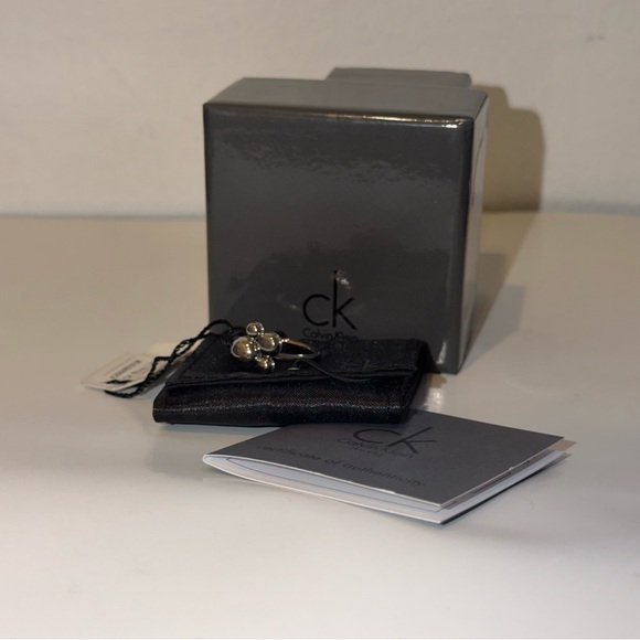 NWT Calvin Klein Liquid Bubble Dangle Stainless Steal Fidget Spinner Ring NIB - Picture 3 of 14